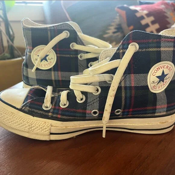 Converse All Stars Plaid All Stars 6W Rare From Japan - Picture 2 of 6